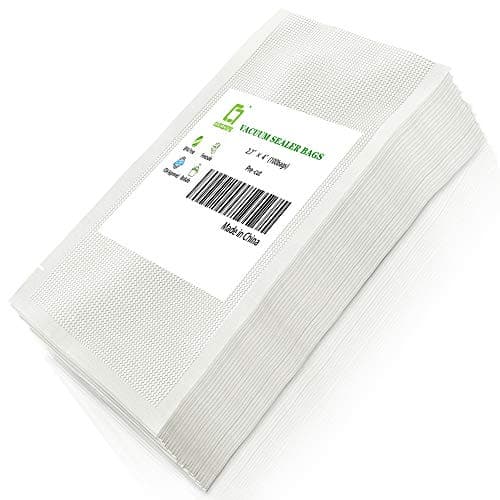 CL CANLENPK 2.7×4 Inch/7x10cm Mini Vacuum Sealer Bags,Small Precut Food Storage Bag,Seal Meal Snack Fruit Nut,Boil Steam Heat Freeze,Commercial Grade Heavy Duty Sealable Bags(100PCS, Transparent)