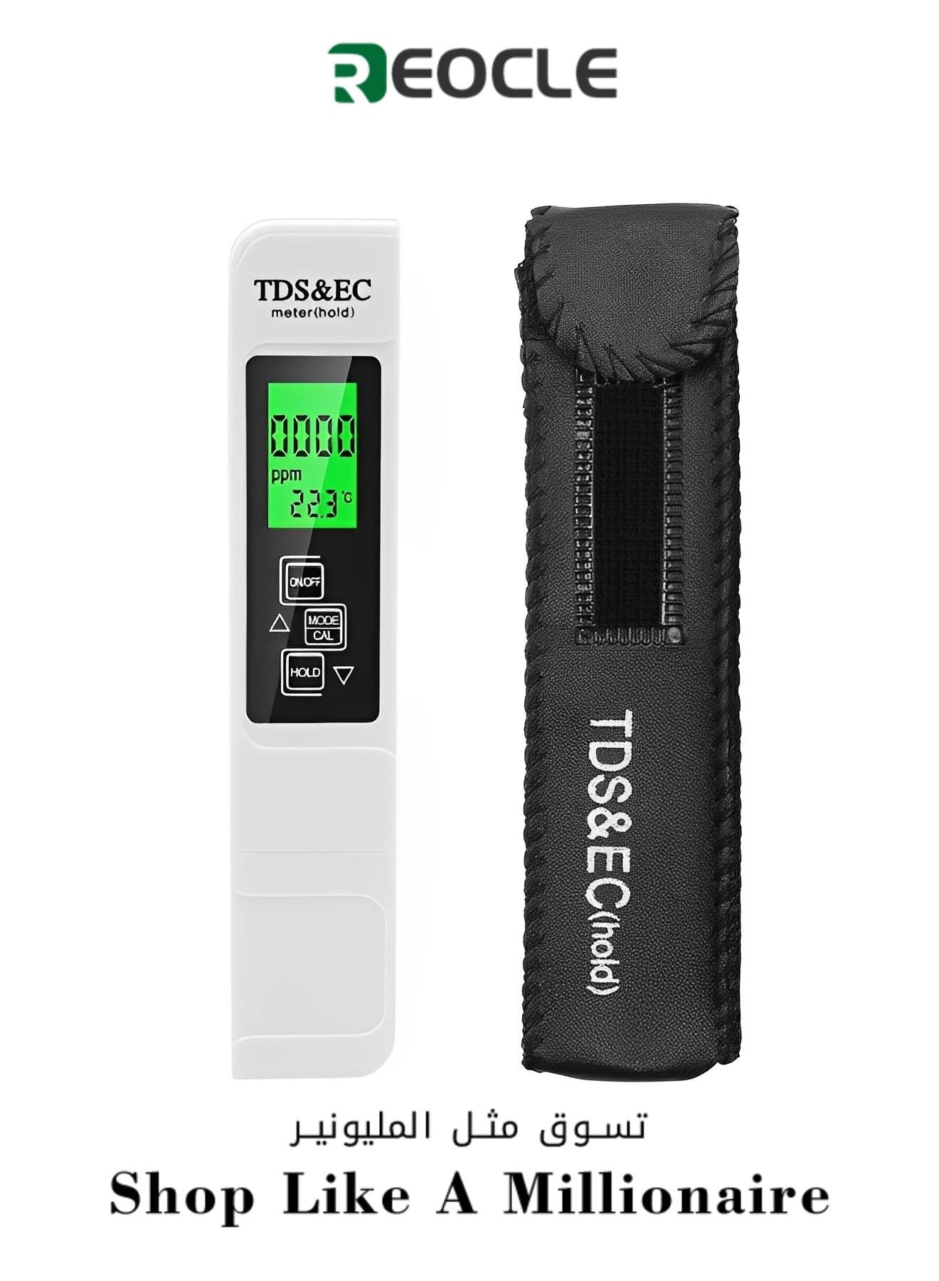 Water Quality Tester TDS Meter Digital Water Tester 0-9999ppm Ideal Water Test Meter for Drinking Water & Aquariums