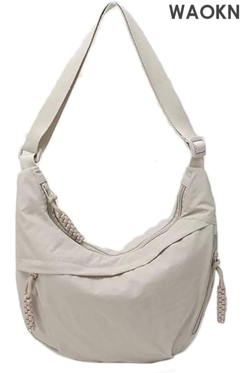 Hobo Bag for Women Men Crescent Shoulder Bag Retro Nylon Canvas Crossbody Bag Slouchy CorduroyBag Purse