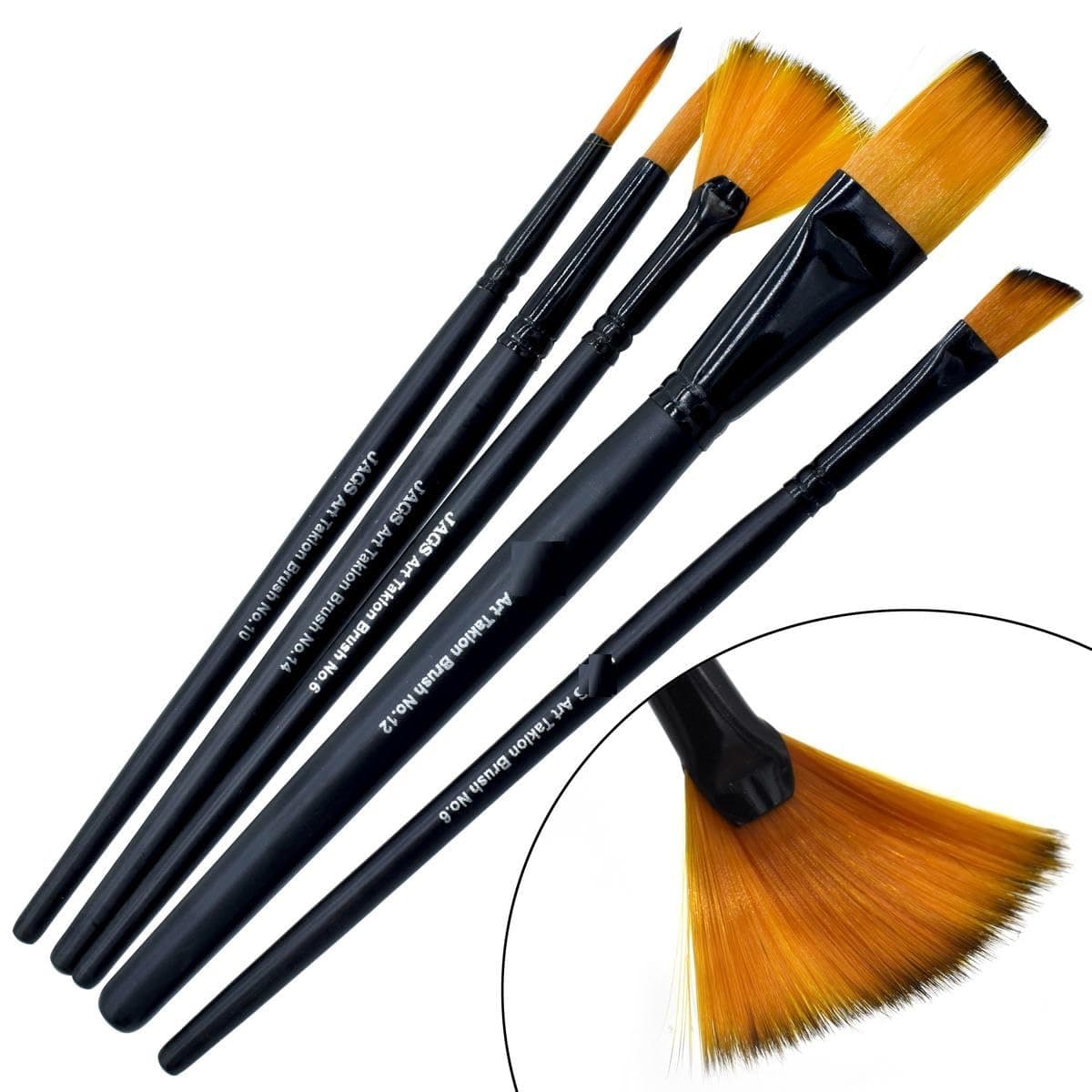 Artist Brushes Synthetic Hair 5pcs Set