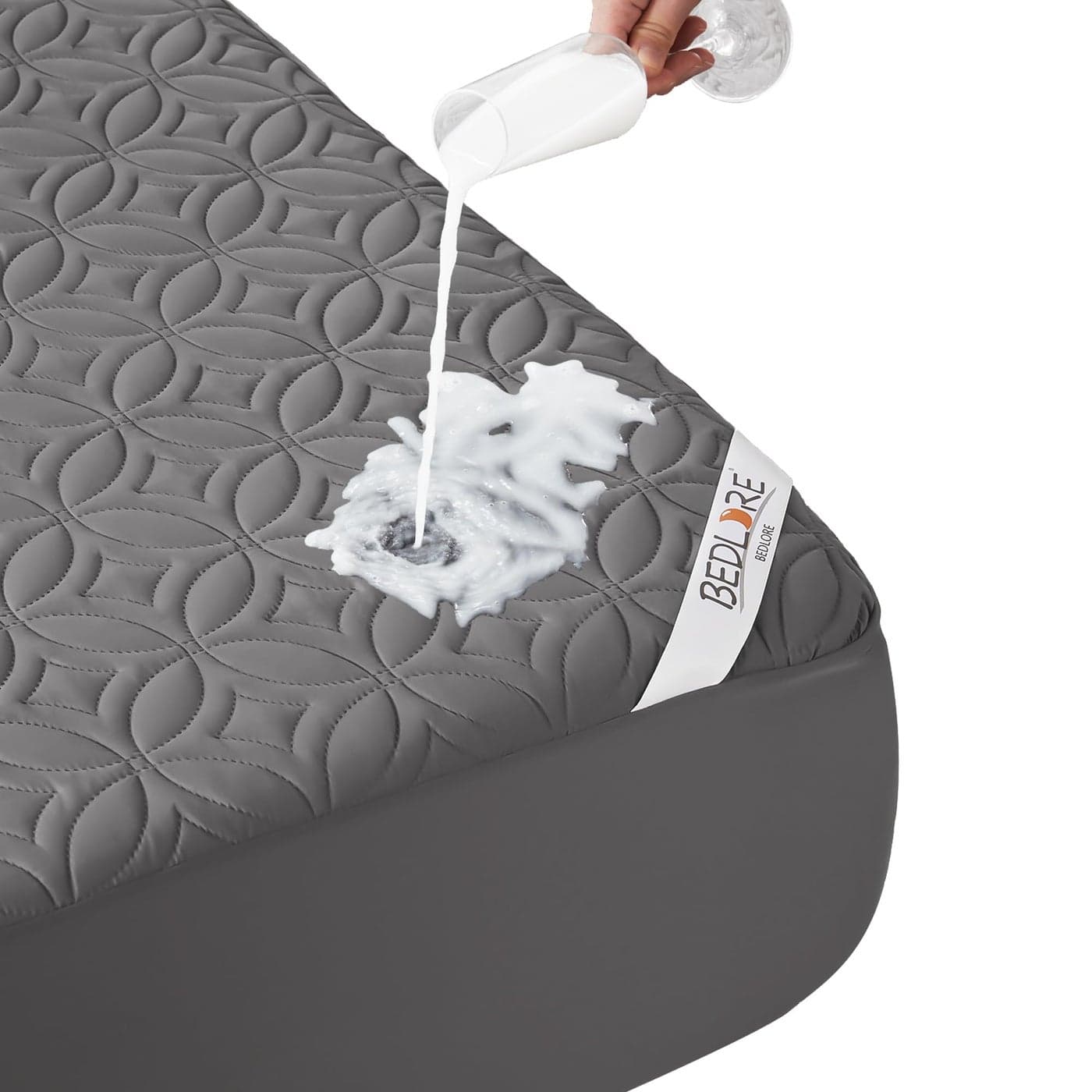 BEDLORE Waterproof Mattress Protector California King Size Mattress Pad with Deep Pocket 618 Depth Soft Noiseless DirtProof Bed Mattress Cover Washable for Home Bedroom Hotel Gray