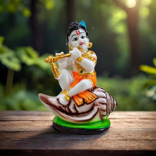SHINDE EXPORTS Krishna Idol/Krishna Idol for car Dashboard/Krishna murti/Krishna Statue for Home décor