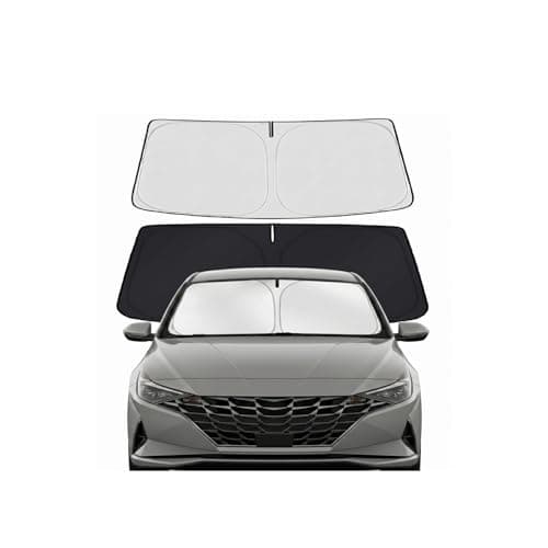 Windshield Sun Shade for Hyundai Elantra Accessories 2021-2025 2026 - Windshield Sunshade Cover Front Window Shade Custom Fit Elantra Sun Visor Protector Foldable Blocks UV Rays