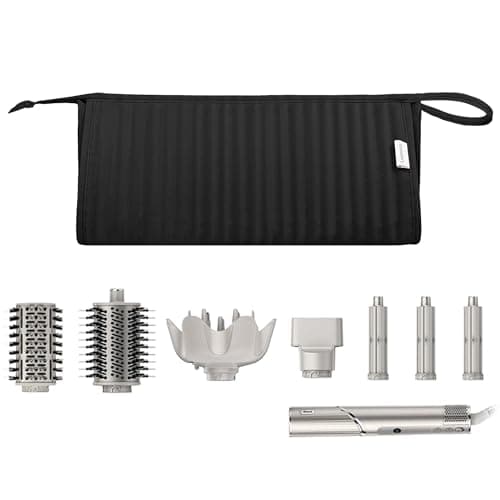 Lexeeco Dy son Air wrap Travel Case Hair Tools Travel Bag for Shark Flexstyle Carrying Case Portable Shark Hair Dryer Revlon Flat Curling Iron Organizer(Black)