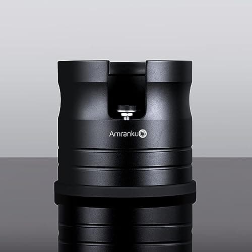 Amrankuo Coffee Portafilter Holder| Espresso Tamper Stand| Aluminum Alloy Espresso Holder| With Non-slip Base| Suitable For Most 58mm Coffee Machin Portafilter| (58mm, Black)
