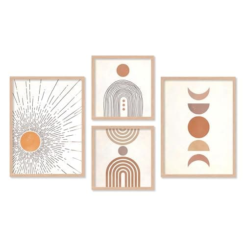 walllane - Minimal Art Framed Painting/Poster For Living Room, Bedroom, Office/Frames For Wall Decor (10 Inch x 13 Inch) Set Of 4 Cate- 034