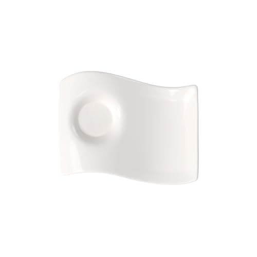 Villeroy & Boch NewWave Cafe Espresso Cup Saucer Plate, 6.5 x 5 x1 in, Premium Porcelain, White