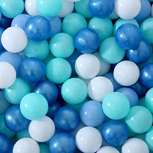 STARBOLO Ball Pit Balls for Kids Plastic Play Balls Blue Balls for Ball Pits Baby Pool Water Toys for Baby Toddlers Boys Phthalate Free BPA Free 100pcs with Storage Bag