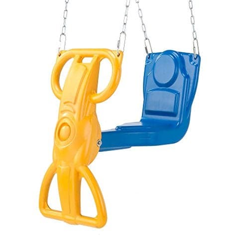 SwingNSlide Wind Rider Glider Swing No Swing Hangers YellowBlue 72 H x 14 W x 25 L