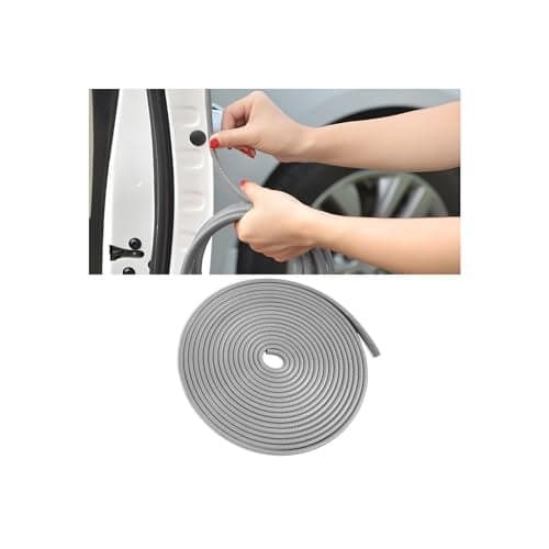 Osilly Car Door Edge Guards, 16Ft Rubber Seal Car Door Edge Trim, U Shape Door Edge Protector Guard, Aluminum Weather Proofing Automotive Door Edge Molding Protection for Most Car (Gray)