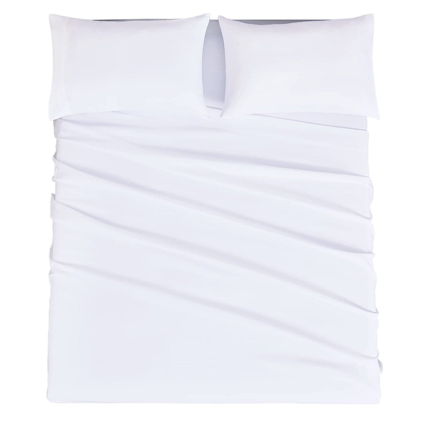 Mejoroom California King Size Sheet Set Soft Microfiber Bed SheetsDeep Pocket Fitted Sheet Breathable Wrinkle Fade Resistant 4 Piece California KingWhite