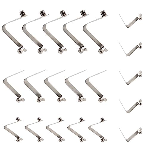 XiyaxiVici 20 PCS Kayak Paddle Spring Clips Includes 5 PCS 8mm and 5 PCS 6mm Double Pin Spring Button Clips, 5 PCS 8mm and 5 PCS 6mm Single Push Button Clips, Stainless Steel Tube Locking Pin Clips