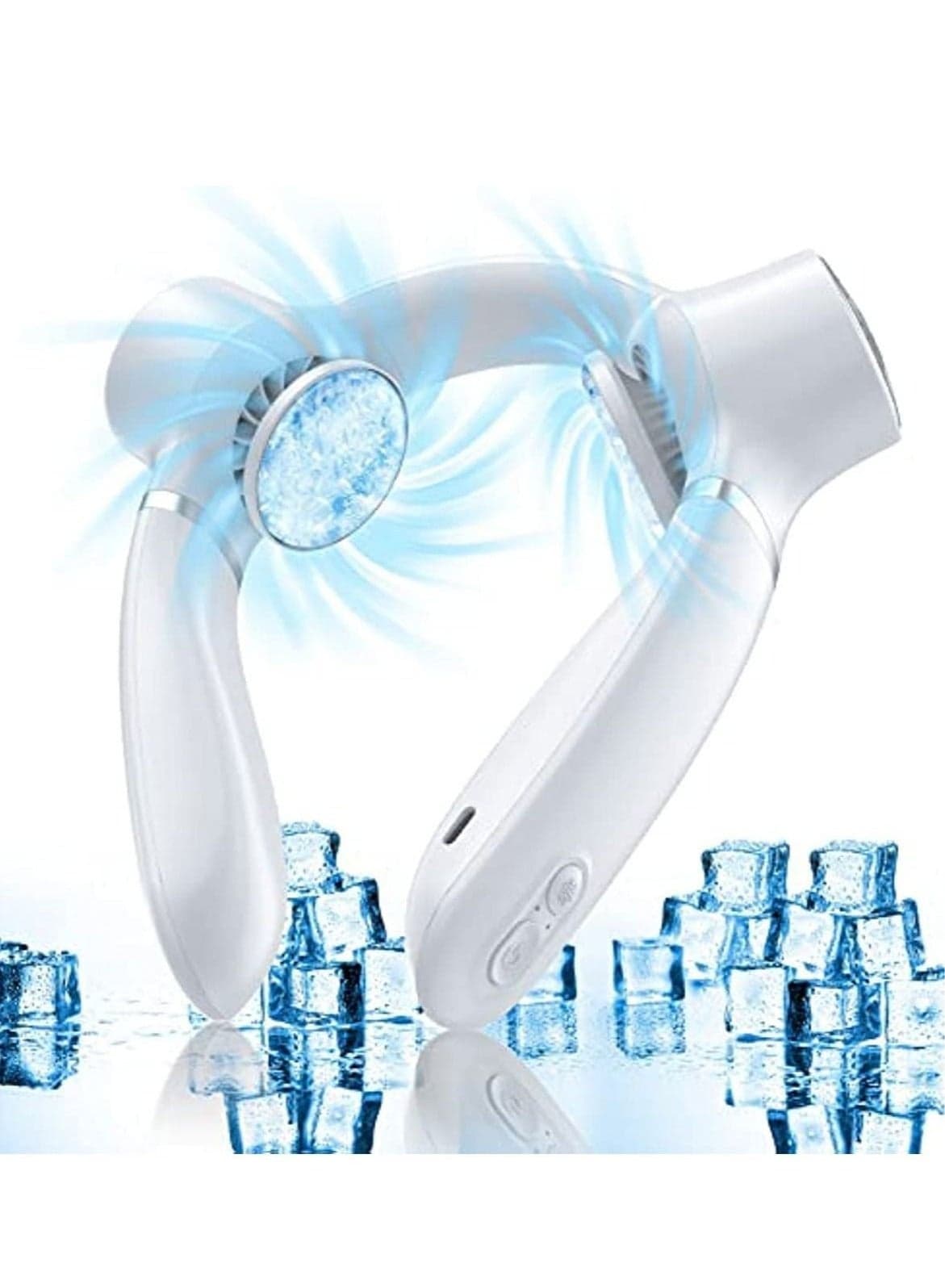 4000mAh Rechargeable Portable Neck Air Conditioner Fan - 360° Around Cooling