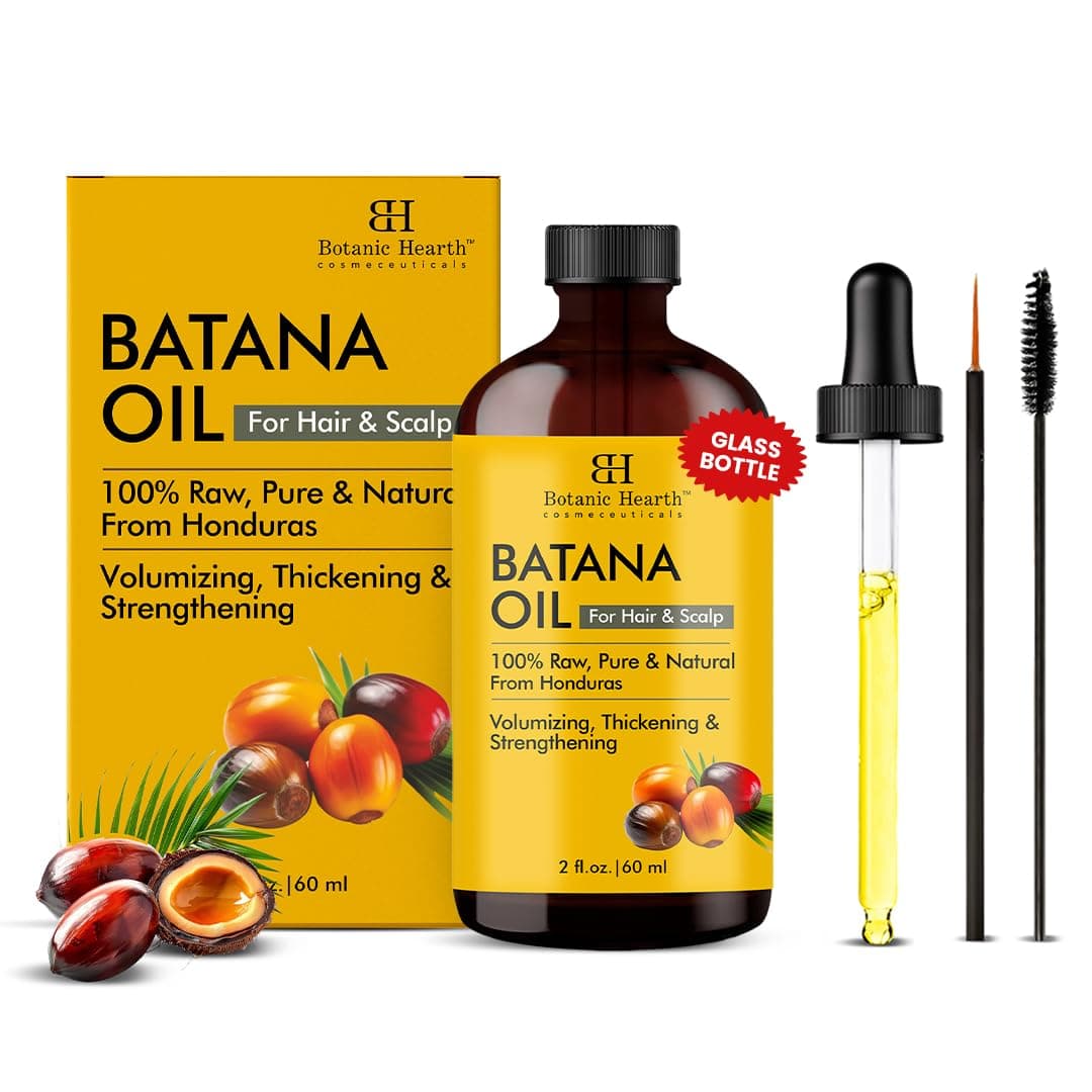 Botanic Hearth 100 Pure Batana Oil for Hair Growth WeightlessGlass bottle 2 fl oz from HondurasHair Oil Repairs Dry Damaged Hair Strengthening Healthier Hair Hair Tonic