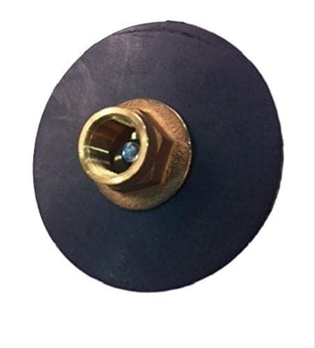 Pro Parts Plus 3" Force Disc Curb Plunger - Reinforced Rubber - 1/2" IPS Brass Holder