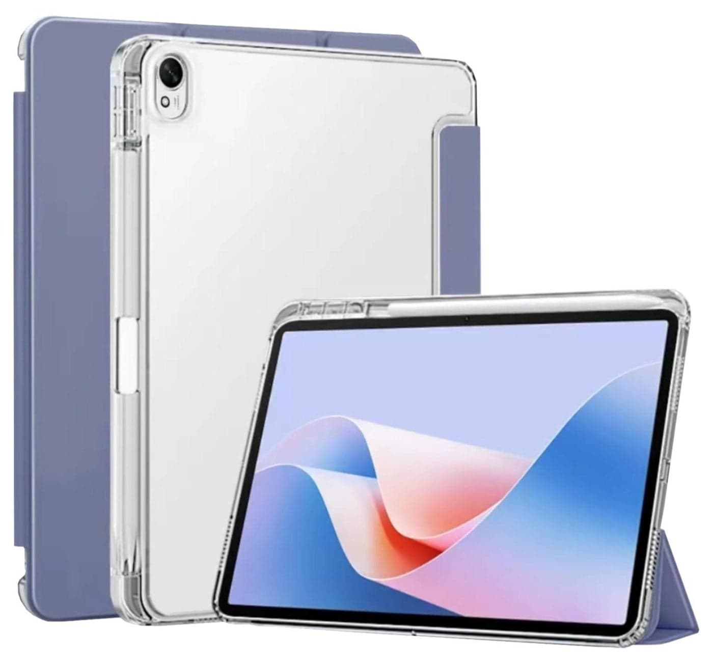 Cover Compatible with Huawei MatePad 11.5s 2024 Case with Pencil Holder, Slim Lightweight TPU Shockproof Cover with Clear Back Silicone Shell Protective for Huawei MatePad 11.5s 2024 (Lavender)