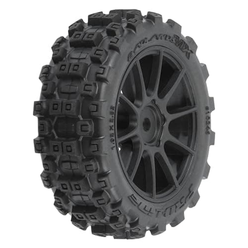 Pro-Line Racing Badlands MX 1.9" All-Terrain Buggy Tires 4 Mounted on Mach-10 Black 1.9" 12mm Hex Wheels for Typhon GROM 4x4 Front or Rear PRO1024610