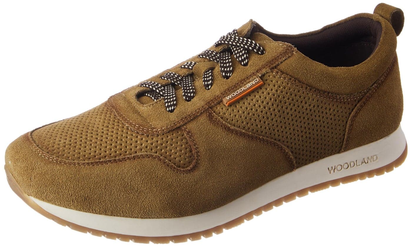 Woodland Men's Camel Leather Casual Shoes-9 UK (43EU) (GJ 4136021)