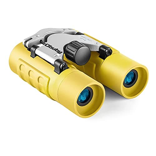 OBUBY Real Binoculars for Kids Gifts for 312 Years Boys Girls 8x21 HighResolution Optics Mini Compact Binocular Toys Shockproof Folding Small Telescope for Bird WatchingTravel Camping Yellow