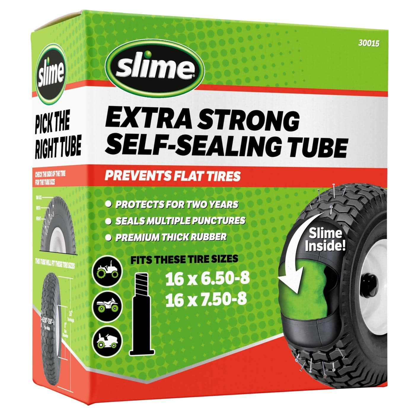 Slime 30015 Inner Tube for riding lawn mowers ATVs quads tractors and farmagriculture equipment Extra Strong Includes SelfSealing Slime Sealant Heavy Duty Replacement 16x658 16x758