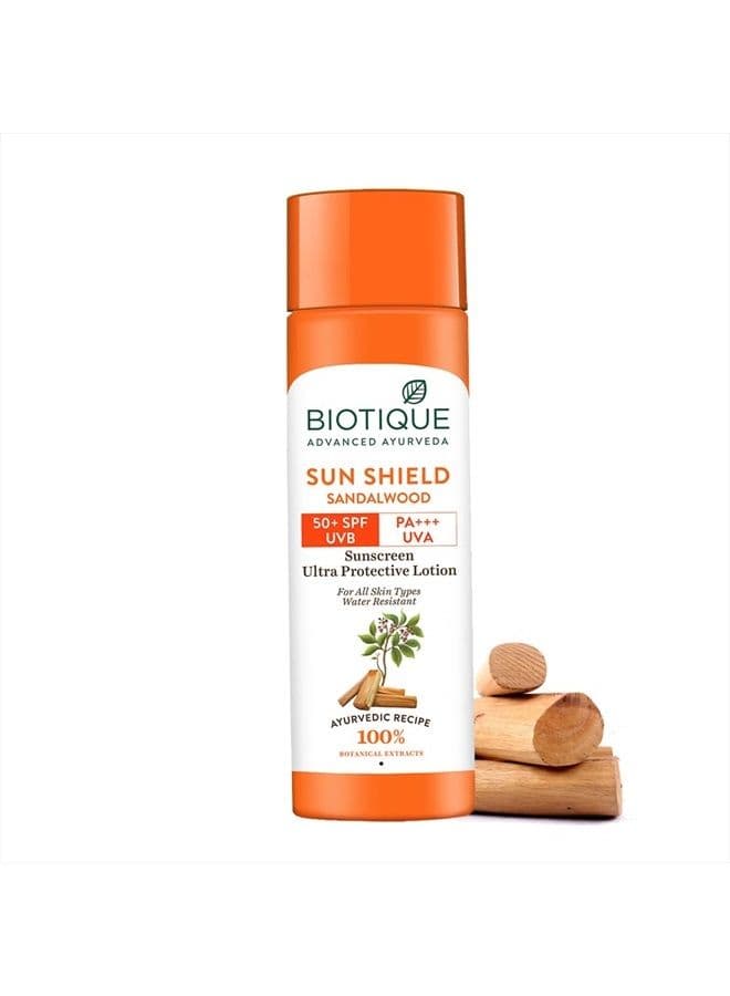 Bio Sandalwood Face and Body Sun Lotion Spf 50 Uva/Uvb Sunscreen for All Skin Types in The Sun Very Water Resistant, 190ml