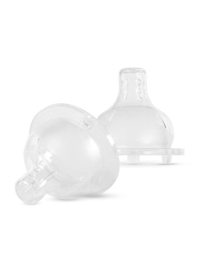 Baboo Premium Anti-Colic 3 Valve Silicone Teat | 100% Medical-Grade Silicone, Anti-Colic, NonPlastic - Suitable for Infants & Babies 3+ Months (Medium Flow) Pack of 2