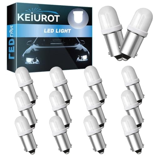 Keiurot 47 Bulb 44 755 756 1893 1895 1847 Bulb T47 BA9S DC AC 6.3V 6V Nonpolarity for Pinball Machine Led Bulbs Fits Fender White Pack of 15