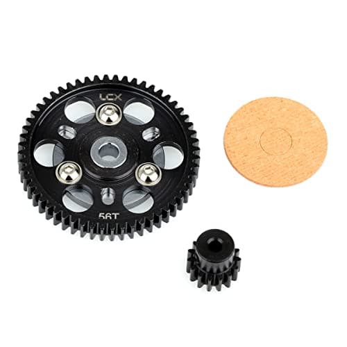 LCX Racing 110th RC Crawler Car Hardened Steel 32P 56T Spur Gear w 15T Pinion Gear for Axial SCX10 Wraith