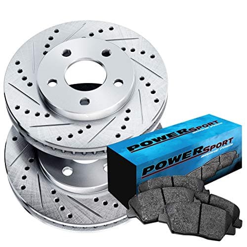 PowerSport Rear Brakes and Rotors Kit |Rear Brake Pads| Brake Rotors and Pads| Ceramic Brake Pads and Rotors |fits 1993-1997 Chevrolet Camaro, 1993-1997 Pontiac Firebird