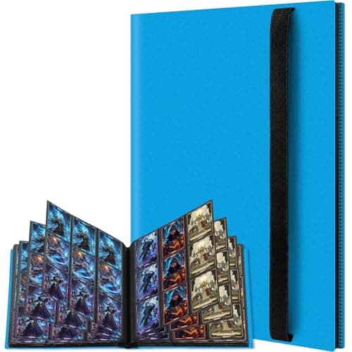 Trading Card Binder Card Binder Album Folder Book Fit for MTG Baseball Football Sports Cards Easy to Use Card Collection Binder Sky Blue 360 Pockets