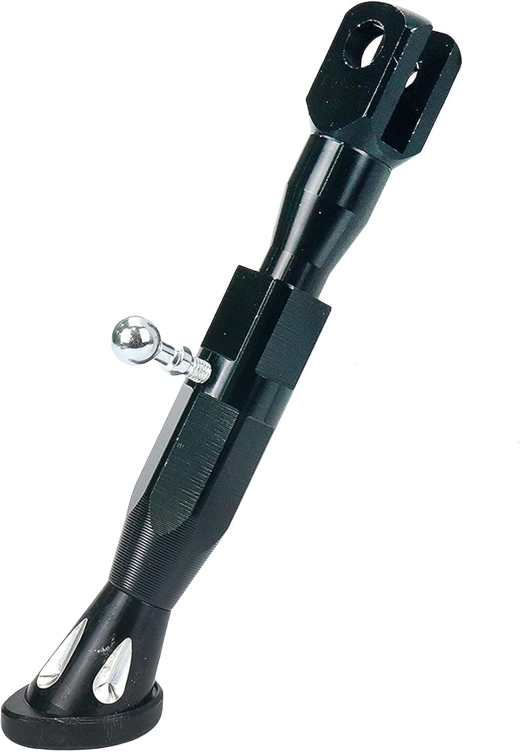 Modengzhe CNC Aluminum Adjustable Motorcycle Kickstand - Black
