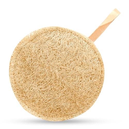 GLUN® Natural Loofah Scrubber 1 Piece, Loofah for Effective and Gentle Skin Care, Eco-Friendly Sponge