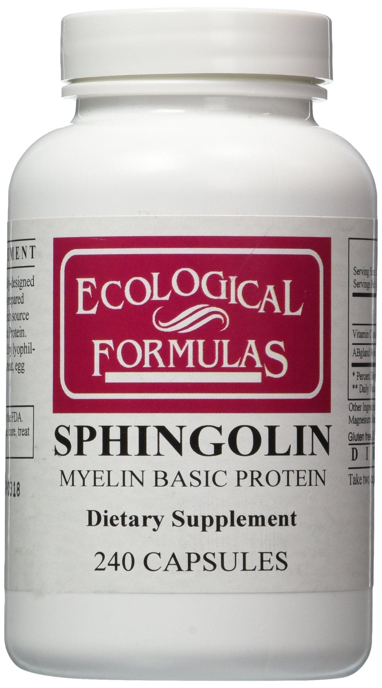Ecological Formulas Sphingolin 200 mg 240 caps Health and Beauty
