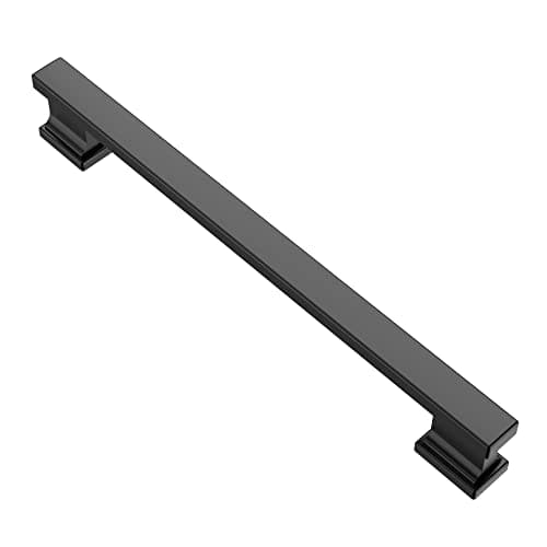Alzassbg 5 Pack Matt Black Cabinet Pulls, 7 Inch(177.8mm) Hole Centers Kitchen Cabinet Handles for Cabinets and Drawers AL3061MB