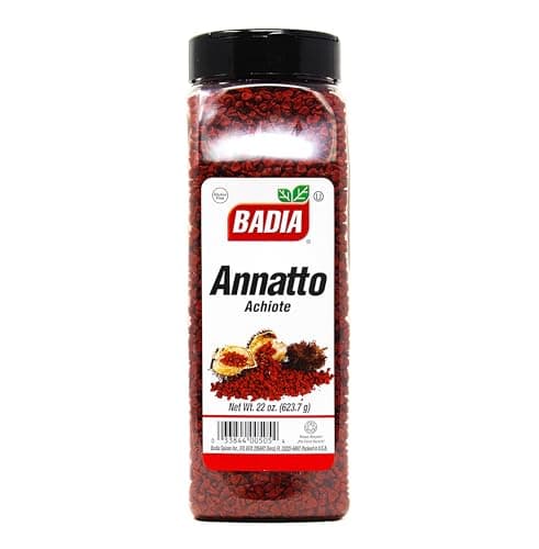 Badia Whole Annatto 22 oz – Warm, Peppery, Slightly Nutty Flavor – Achiote Seeds for Natural Color & Seasoning
