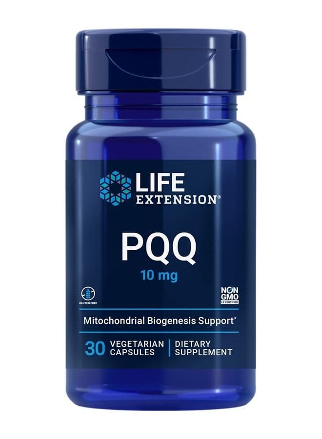 PQQ (Pyrroloquinoline Quinone) 10 mg - Support Mitochondrial Biogenesis For Energy - Heart & Brain Health Supplement – Gluten-Free, Non-GMO, Vegetarian – 30 Capsules