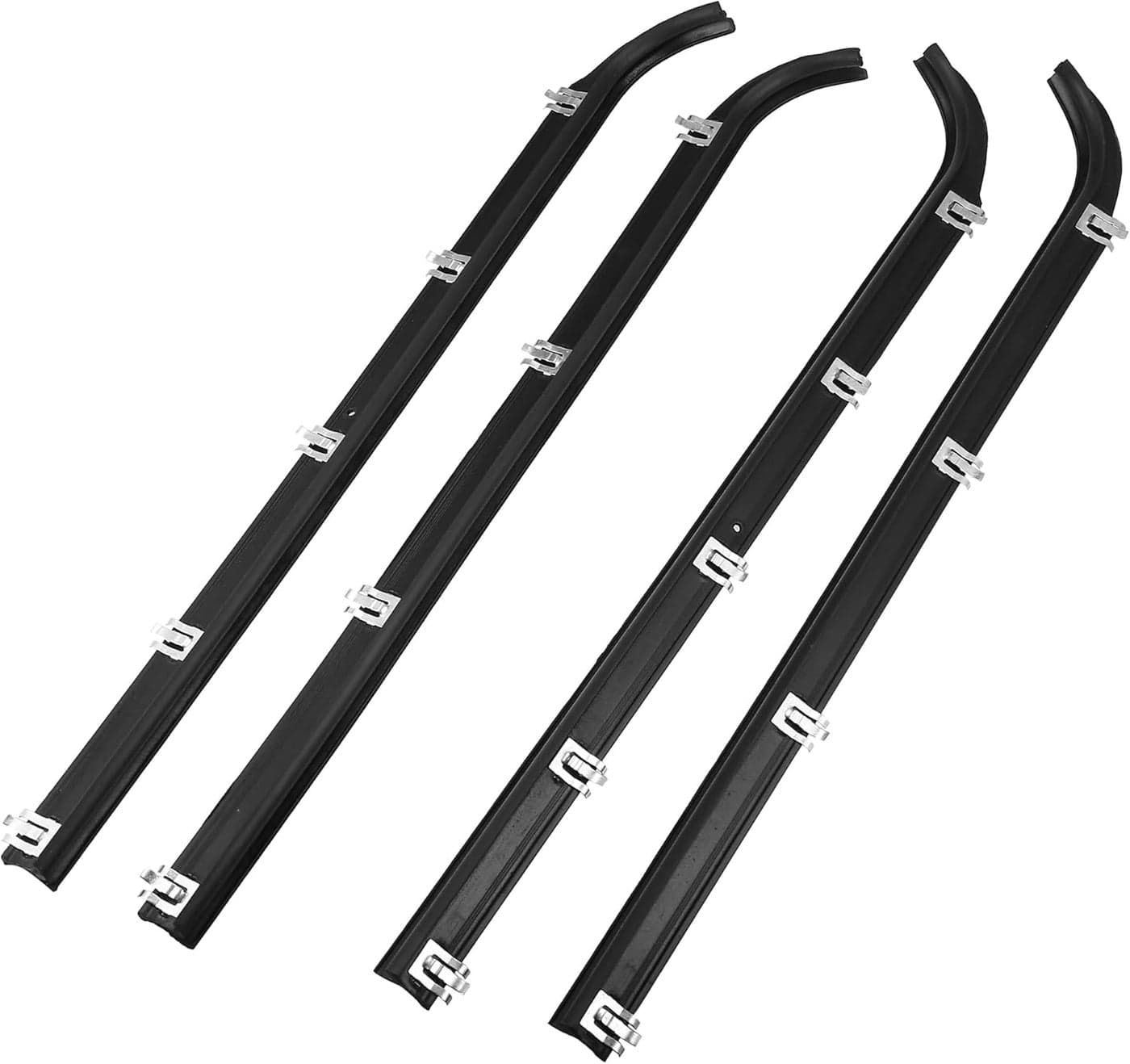 X AUTOHAUX 4pcs Car Inner Outer Weatherstrip Window Sweep Felts Seals for Ford F150 F250 F350