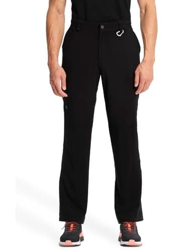 Cherokee Infinity Men Scrub Pants, 6 Pockets Tapered Leg with Fly Front and Inside Functional Drawstring CK200A, M, Black