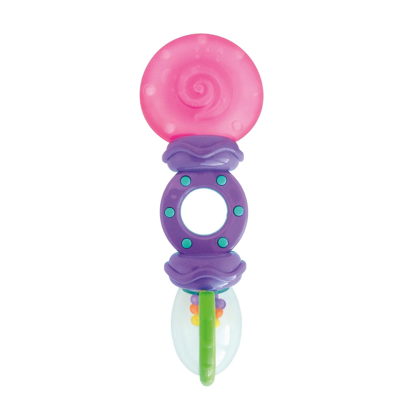 Bright Starts Rattle and Teethe Chillable Baby Teether Pretty in Pink Ages 3 Months