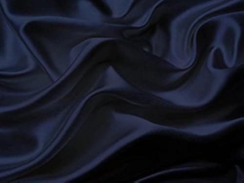 Mk Collection 4pc Soft Silky Satin Solid Color Deep Pocket Sheet Set (Navy Blue, Full)