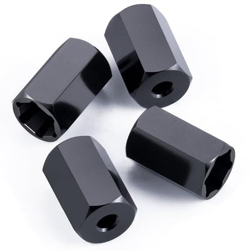 MOHERO 5mm to 7mm (+10mm) 4Pcs RC Wheel Hex Hubs Adapter for WPL D12 and 1/10 RC Trucks 1/24 SCX24 RC Cars Upgrade Parts