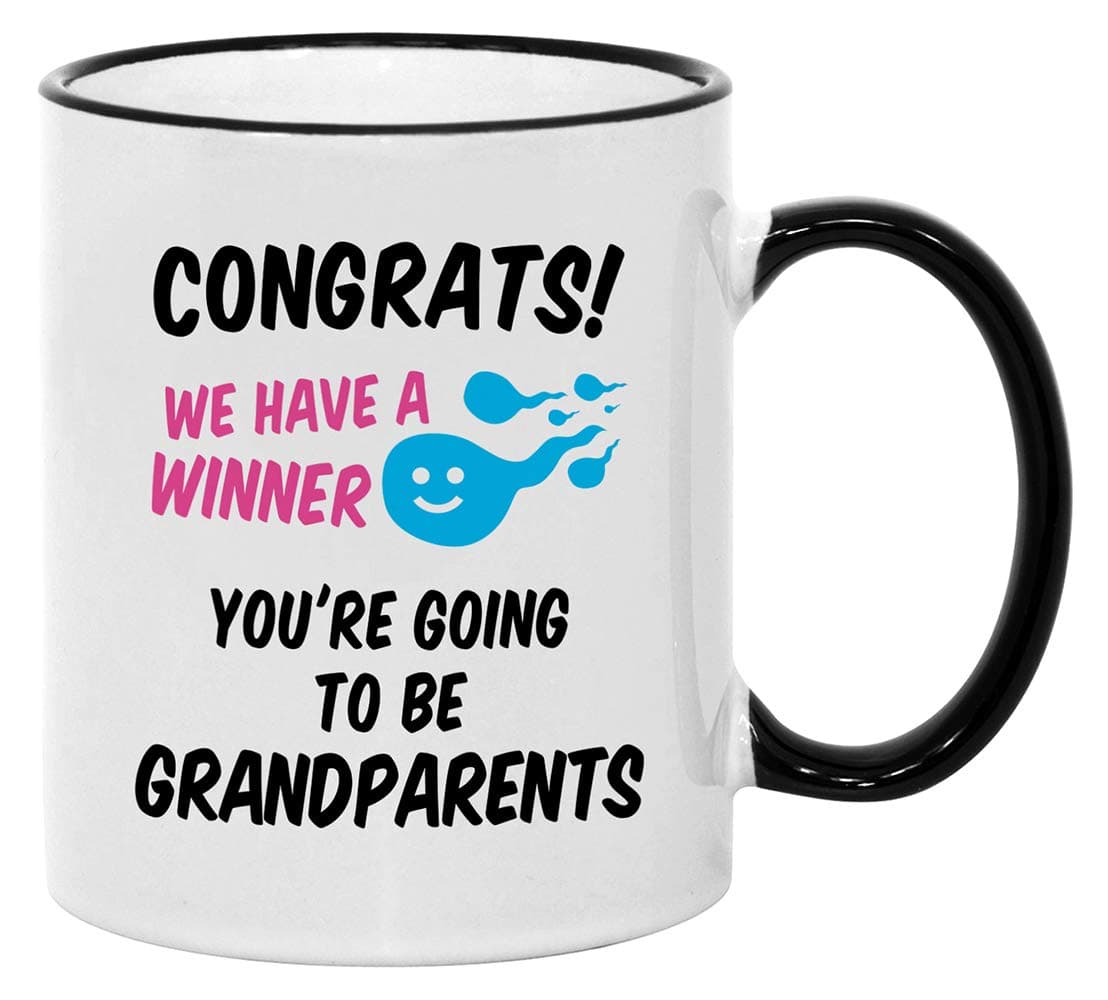 Casitika Pregnancy Announcement For Grandparents. 11 oz First Time Grandma Coffee Mug. Gifts for Baby Announcement to Grandparent. Congrats You're Going to be Grandparents.