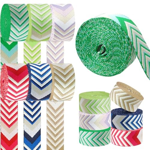 Grosun 6 Rolls 15 inch Arrow Nylon Webbing Belt Webbing Straps Purse Straps Backpack Straps Nylon Belt for Seatbelt Bags Backpacks Luggage