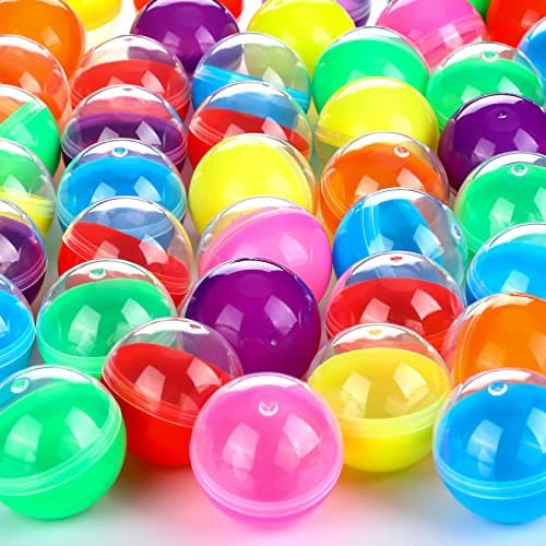 Sosation 150 Pcs 177 Inch Gumball Vending Machine Capsules Empty Round Plastic Containers for Prizes Party Favors Stylish Color
