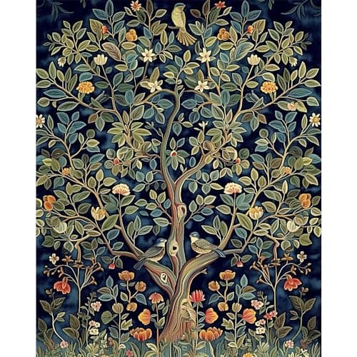 Natuyalo Paint by Numbers Kit for Adults, Paint by Numbers for Beginner Tree, Paint by Number for Adults, Plant DIY Paint by Number for Gift Home Wall Decor 16x20 Inch