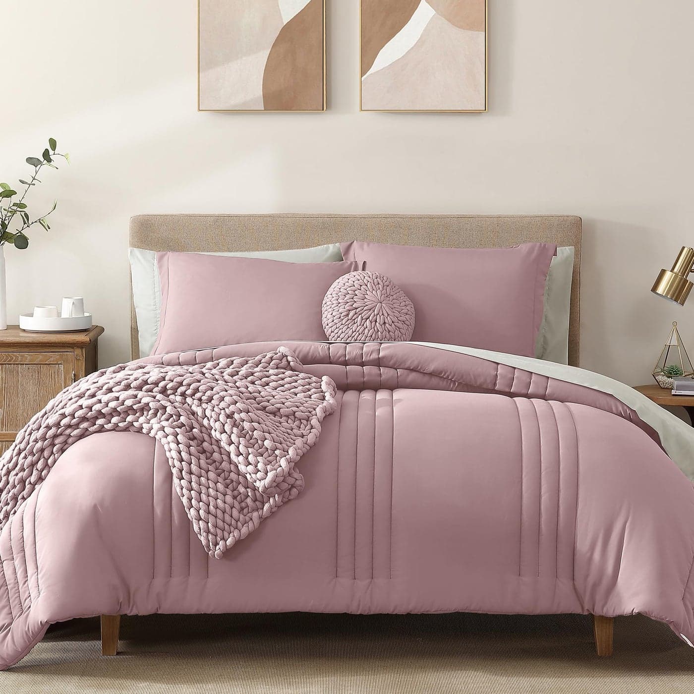 Monbix Queen Comforter Set 7 Pieces Zephyr Bed in a Bag Queen Bedding Sets with Comforters All Seasons Down Alternative Comforter Bed Set with SheetsPillowcases Shams