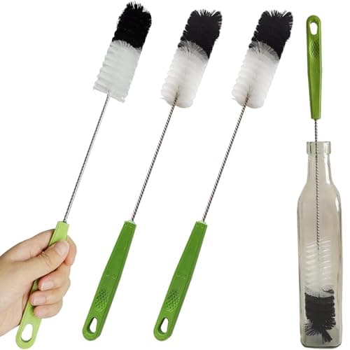2 Pack 16 Water Bottle Brush for Cleaning Dokpod Long Handle Bottle Cleaner Brush Narrow Bottle Scrubber Brush Hummingbird Feeder Cleaning Brushes Cup Cleaner Brush Meat Grinder Brush for Pipe