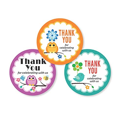 Rousrie - 1.5 Inch Thank You Stickers for Small Business Orders Packaging 100 Pieces