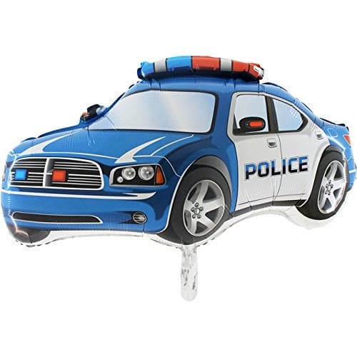 Toyland 95cm 37 Blue Police Car Supershape Foil Balloon Boys Birthday Balloons