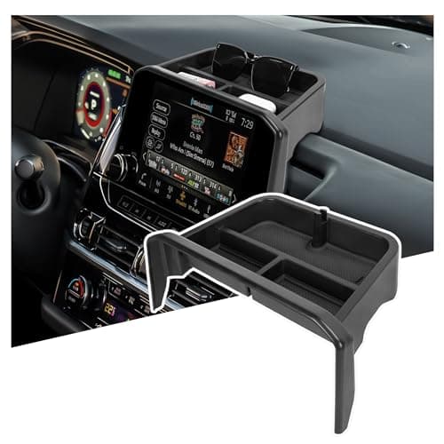 Sinminou Center Console Organizer Dashboard Tray Compatible with 20222025 Nissan Pathfinder Accessories Dashboard Storage Organizer Box Behind Screen Sunglass Tissue HolderOnly Fit 9inch Screen